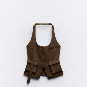 Zara pocket halter top L